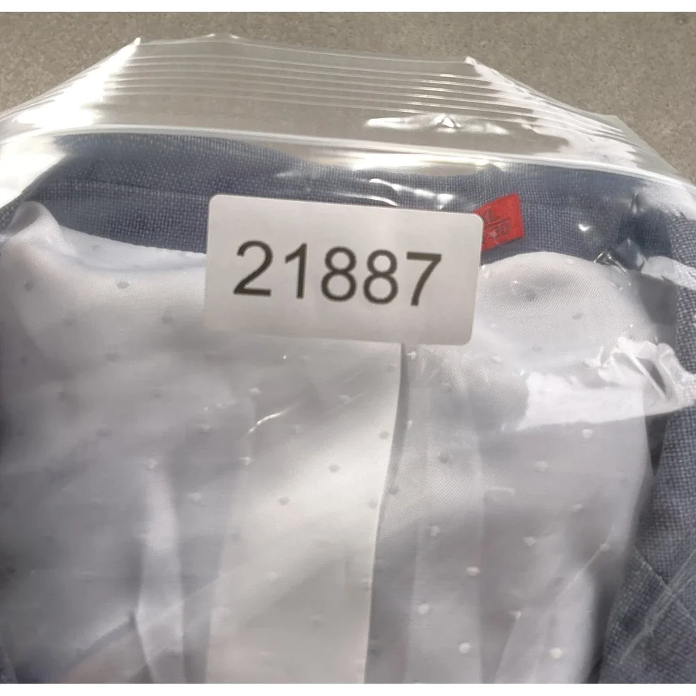 Elie Balleh Blazer Boys XL/18-20 Blue‎ Linen White Elbow Patch Academia Italian
